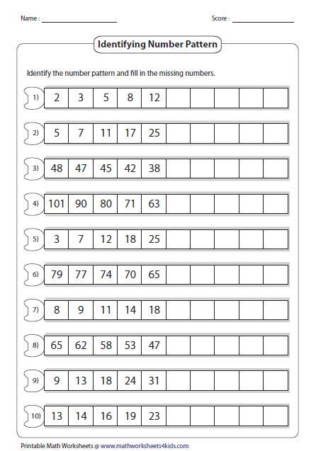 15 best Number Patterns images on Pinterest | Number patterns, Math patterns and Algebra