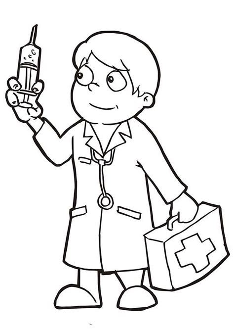 Free A Doctor Coloring Page, Download Free A Doctor Coloring Page png ...