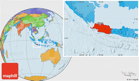 Political Location Map of West Java