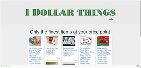 Bargain-Hunting Webshops : one dollar store online