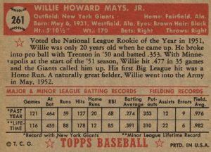 The Willie Mays Rookie Card and Other Vintage Cards