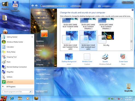 File:W7 Diamond Ultimate SEVEN MAX CLEAR LIVE TASKBAR HALF AERO theme ...