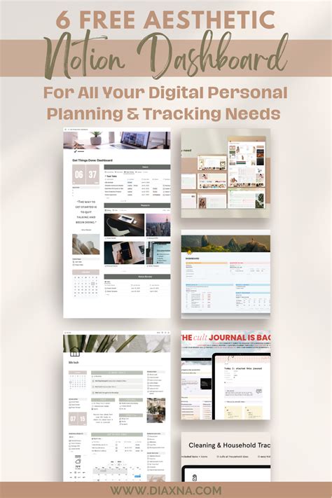 6 Aesthetic Notion Dashboard For All Your Digital Personal Planning ...