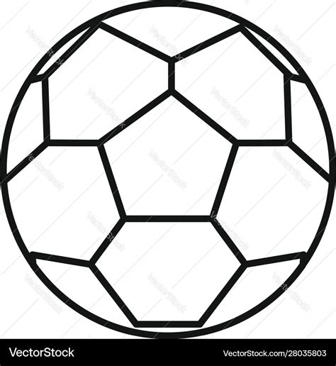 Soccer ball icon outline style Royalty Free Vector Image