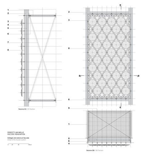 facade mesh detail - Iskanje Google | Architectural section, Facade, City drawing