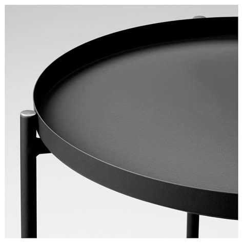 GLADOM Tray table - black - IKEA | Tray table, Round black coffee table, Round metal coffee table
