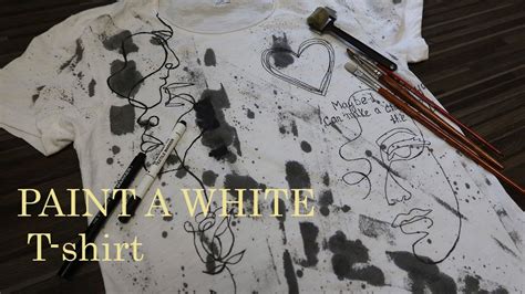 IDEA HOW TO PAINT A WHITE T-shirt TO USE ACRYLIC PAINTS || Fabric ...