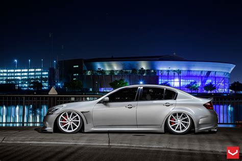 Extremely Stylish Custom Silver Stanced Infiniti G37 — CARiD.com Gallery