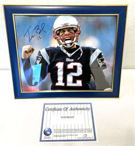 TOM BRADY AUTOGRAPHED PHOTO - COA - Auctionology LLC