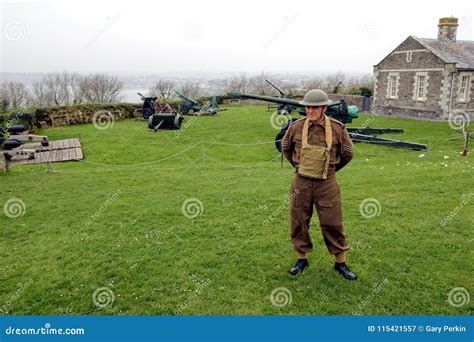 Falmouth, Cornwall, UK - April 12 2018: Military Historian Dress Editorial Photography - Image ...