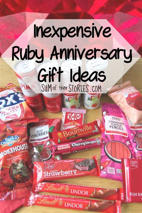 Inexpensive Ruby Wedding Anniversary Gift Ideas — Sum of their Stories Craft Blog