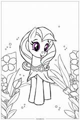 My Little Pony Rarity In A Garden Coloring Page Free PDF&ampPNG Printable sketch template