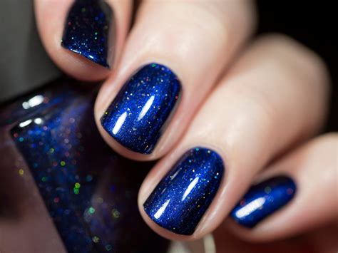 Looking Up - Midnight Blue Holographic Nail Polish by ILNP