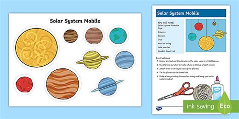 DIY Solar System Mobile - Planet Crafts for Kids - Twinkl