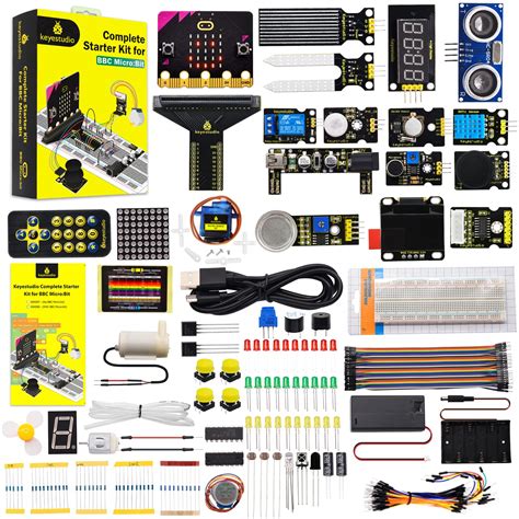 Buy KEYESTUDIO Complete Starter Kit with Micro:bit V2.21 for BBC Microbit STEM, 45 Projects ...