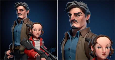 HBO's Ellie and Joel Reimagined as Stylized 3D Characters