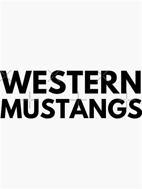 "Western University Western Mustangs Logo" Sticker for Sale by stickel | Redbubble