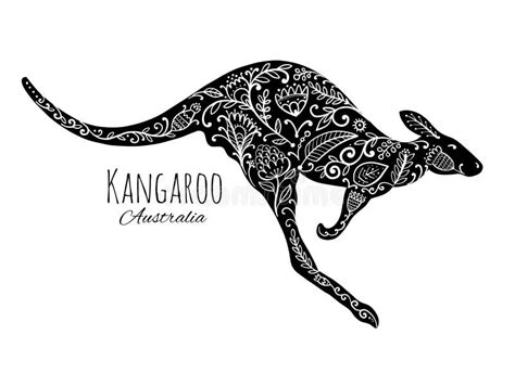 Ornate Kangaroo, Sketch for Your Design. Stock Vector - Illustration of ...