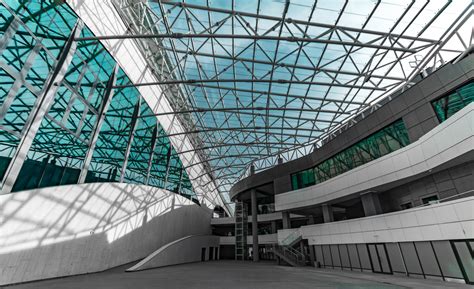 Free Images : daylighting, architecture, building, glass, convention center, roof, hangar ...