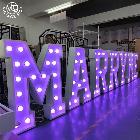 Bulb 3D Letter LED with Outdoor Signs Marquee Light up Big Letters and Number - China LED Light ...