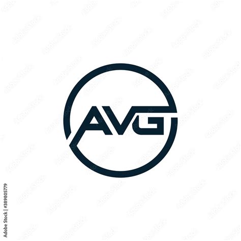 AVG initial circle logo template vector Stock Vector | Adobe Stock