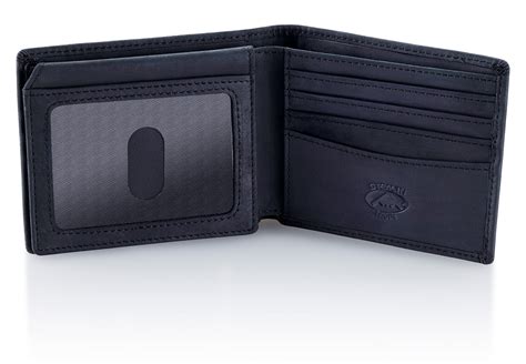 Black Bifold Wallet for Men With ID Window and RFID Blocking - Stealth ...