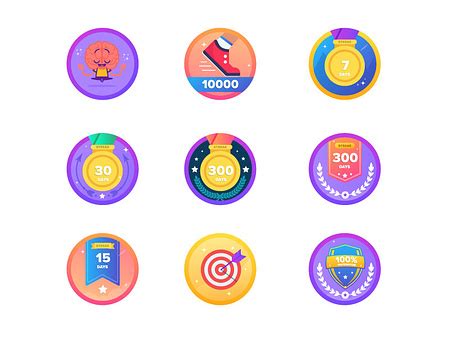 Gamification Badges by Shiva Thallapalli on Dribbble