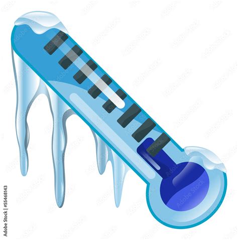 Weather icon clipart freezing cold thermometer illustration Stock Vector | Adobe Stock