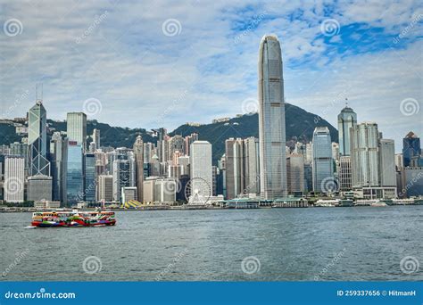 Hong Kong harbour view editorial photo. Image of design - 259337656