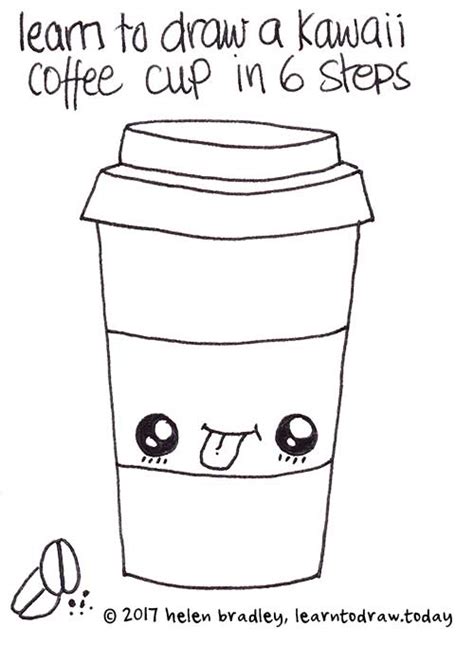 Kawaii Style Coffee in Six Steps : Learn To Draw