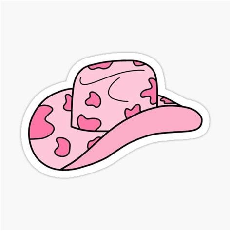 "pink cowboy hat" Sticker for Sale by ansley-c | Redbubble