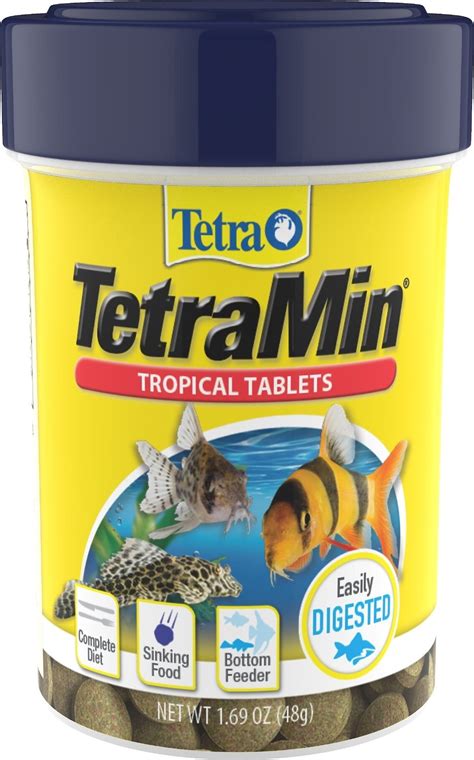 TETRAMin Tropical Tablets Bottom Feeder Fish Food, 1.69-oz jar - Chewy.com