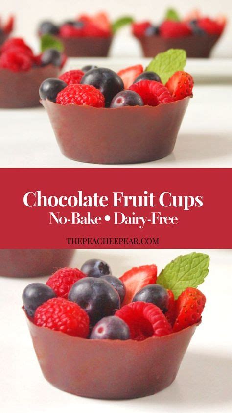 Chocolate Fruit Cups | Recipe | Fruit cups, Chocolate bowls, Fruit