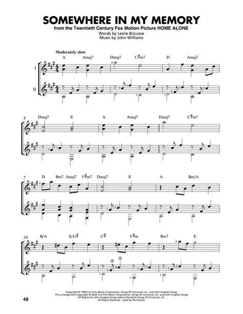 somewhere in my memory sheet music