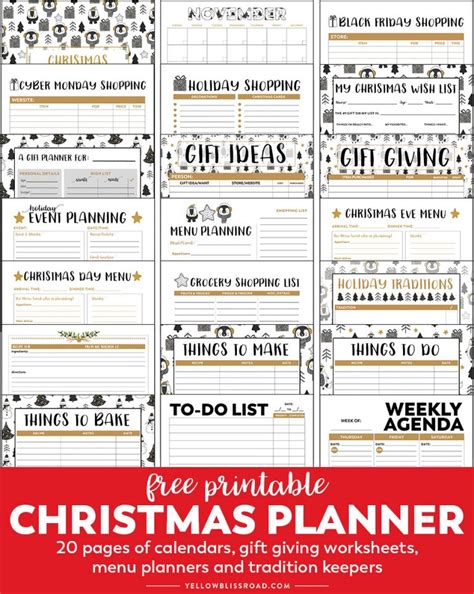 Christmas Planner (Free Printable Planner) | YellowBlissRoad.com