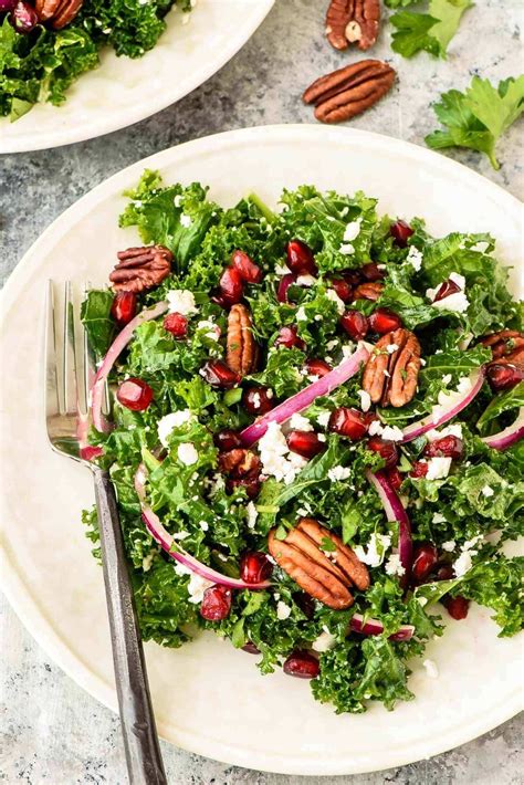 Winter Salad with Kale and Pomegranate