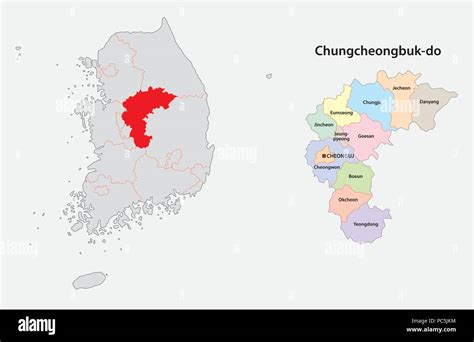 south korea north chungcheong province map Stock Vector Image & Art - Alamy