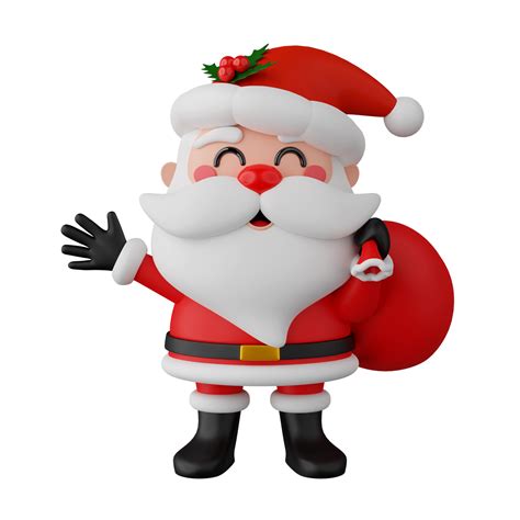 renderização 3d isolada de papai noel 11704353 PNG