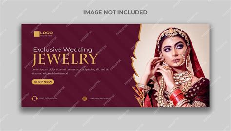 Premium Vector | Jewelry Facebook Cover Template Design