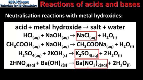 R3.1.7 / R3.2.4 Reactions of acids and bases - YouTube