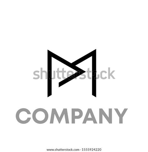 Mp Logo Vector Design Sign Template Stock Vector (Royalty Free ...