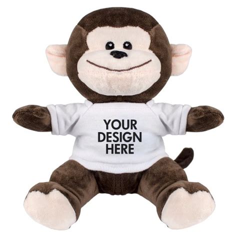 Cute Custom Monkey Stuffed Animal 8 Inch Monkey Stuffed Animal