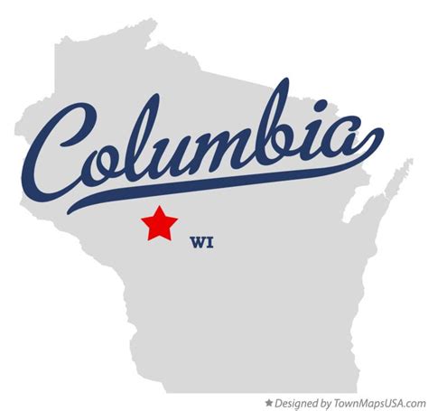 Map of Columbia, WI, Wisconsin