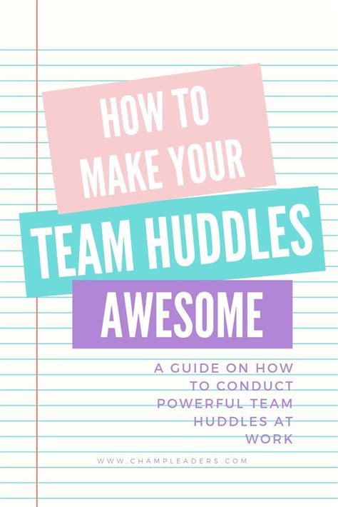 Powerful Team Huddles Decoded – How to Conduct Team Huddles that will ...