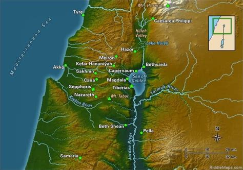 Villages of Galilee Map - Bible Odyssey