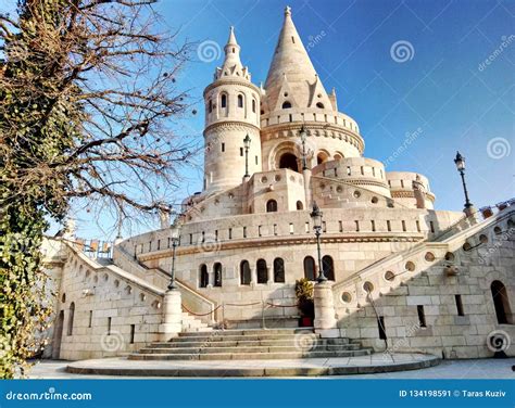 Fisherman`s Bastion in Budapest Hungary. View on White Towers of the Bastion Stock Image - Image ...