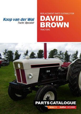 Catalogue David Brown Tractor parts by Koop van der Wal - Issuu