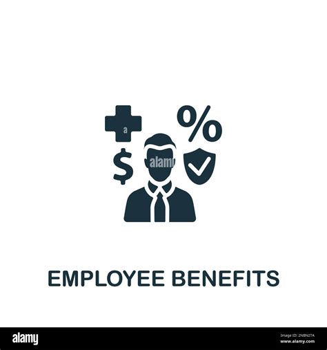 Employee benefits icon. Monochrome simple sign from employee benefits ...