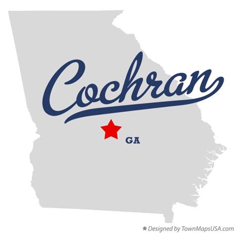 Map of Cochran, GA, Georgia