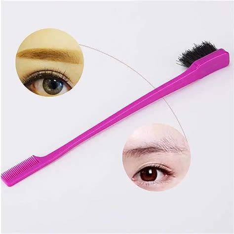 3pcs Eyebrow Brush ABS Double Head Dual Purpose Portable Eyebrow Brush Eyebrow Comb Makeup Tools ...